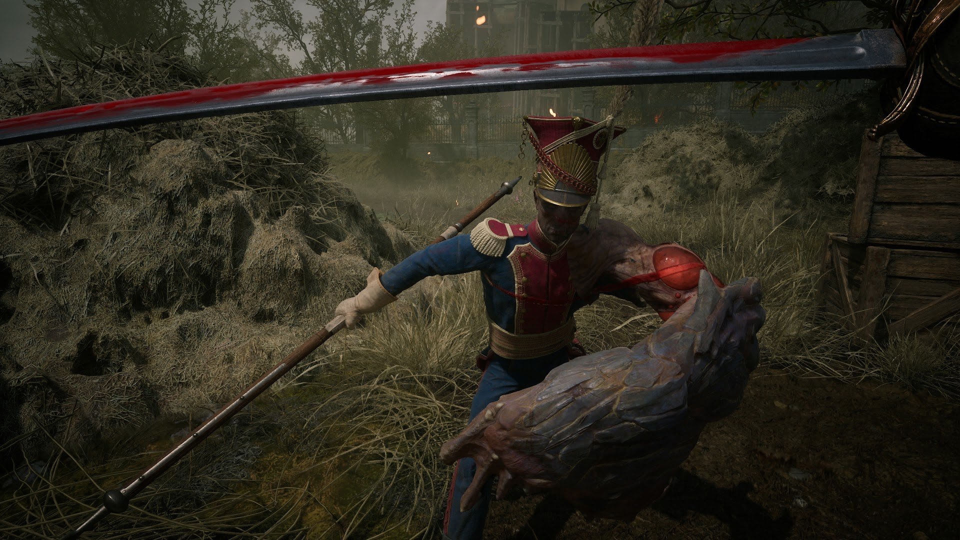 Valor Mortis — A sword strike against a uniformed enemy.